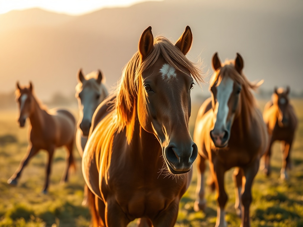 Cavalo de alta performance em movimento, simbolizando a excelência genética