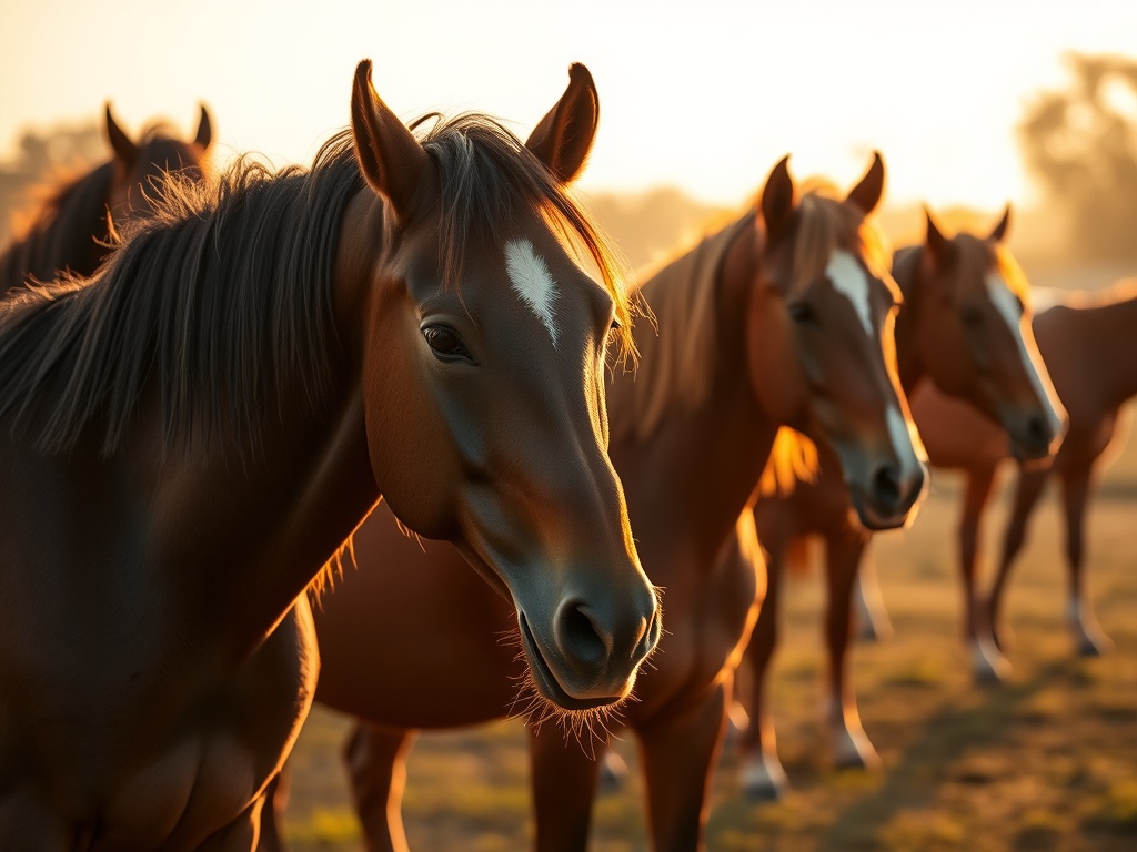 Cavalo de trabalho imponente puxando carga